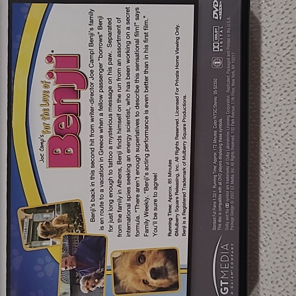 😍3/$25 Benji Double Feature DVD - Picture 4 of 7